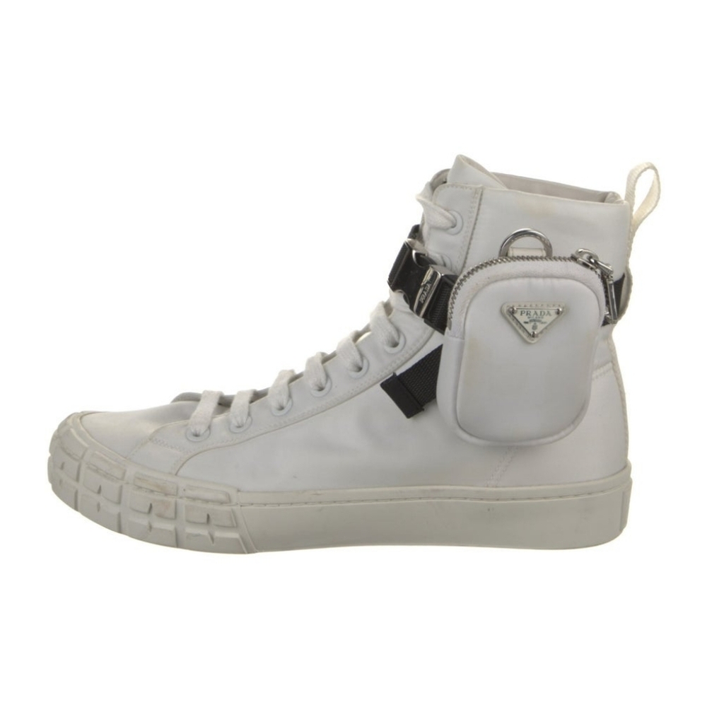 Authentic Prada Women's White High-Top Sneakers